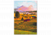 Paint by Number Kit Autumn Village - Landscape of a Sunny Valley against a Pink Sky 146538 additionalThumb 4