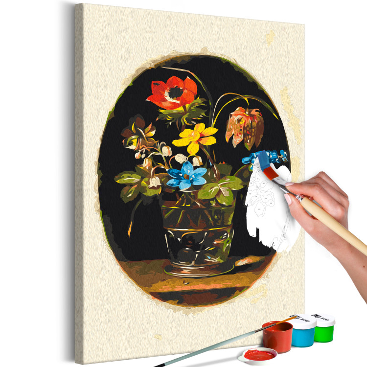 Paint by Number Kit Victorian Nature - Colorful Bouquet of Flowers in an Oval 147338 additionalImage 7