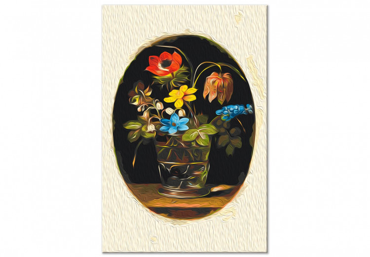 Paint by Number Kit Victorian Nature - Colorful Bouquet of Flowers in an Oval 147338 additionalImage 4