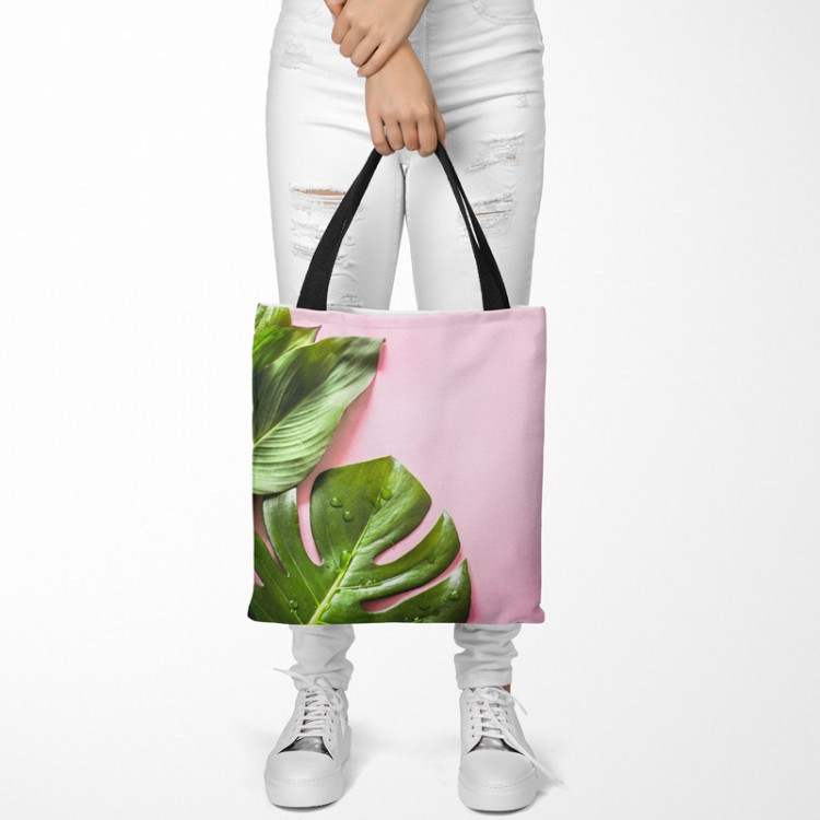 Shopping Bag A sweet combination - a floral composition in greens and pinks 147538 additionalImage 2