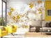 Wall Mural Nature - white and yellow lily flower motif in soft sunlight 88838