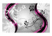 Wall Mural Floral fantasy with purple - pattern of subtle flowers on grey background 97138 additionalThumb 1