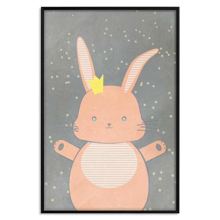 Poster Pink Princess - abstract colorful animal against black sky 129548 additionalImage 16