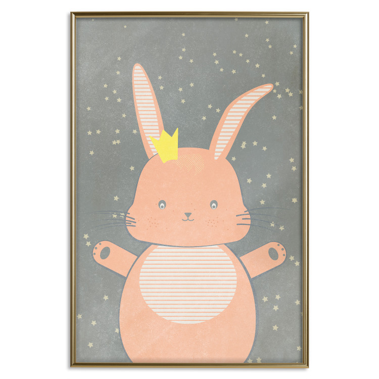 Poster Pink Princess - abstract colorful animal against black sky 129548 additionalImage 17