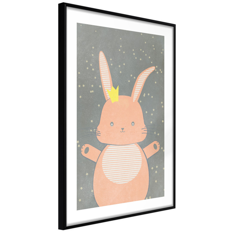Poster Pink Princess - abstract colorful animal against black sky 129548 additionalImage 6