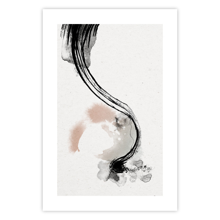 Poster Brush Marks - Delicate Shapes and Stains Created With Ink 144748 additionalImage 17