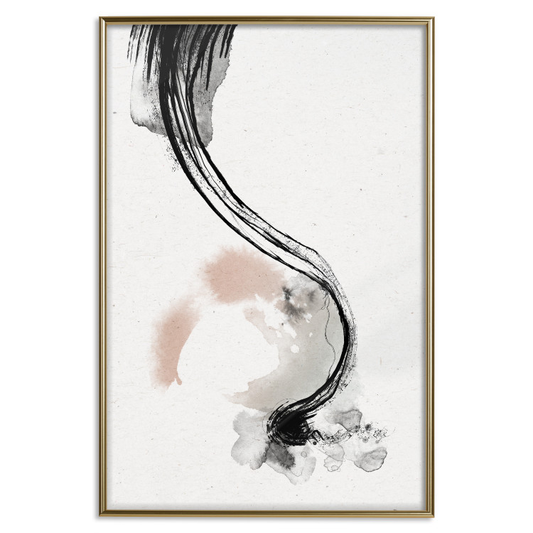 Poster Brush Marks - Delicate Shapes and Stains Created With Ink 144748 additionalImage 18