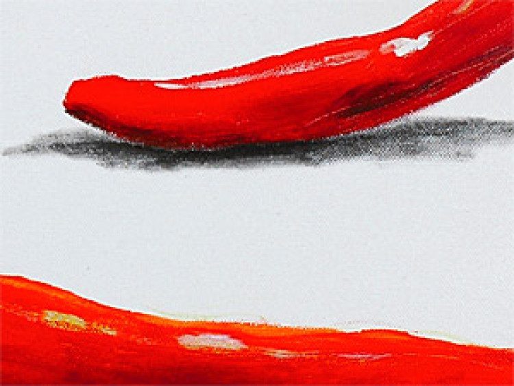 Canvas Pepper (1-piece) - three red chili peppers on a gray background 46748 additionalImage 3