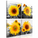Canvas Sunflower Quartet (4 Parts) 124358 additionalThumb 2