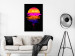Canvas Colourful sunset - youth graphic on a black background 131758 additionalThumb 3