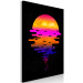 Canvas Colourful sunset - youth graphic on a black background 131758 additionalThumb 2