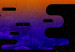 Canvas Colourful sunset - youth graphic on a black background 131758 additionalThumb 4