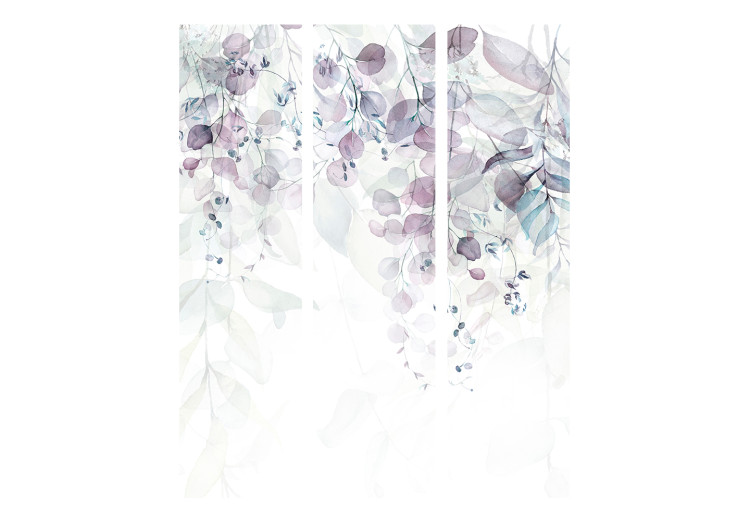 Room Divider Touch of Nature - Second Variant (3-piece) - Colorful leaves on white 136158 additionalImage 3