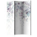 Room Divider Touch of Nature - Second Variant (3-piece) - Colorful leaves on white 136158