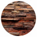 Round wallpaper Wooden Wall - Decorative Oak Tiles in Warm Colors 149158 additionalThumb 1