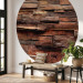 Round wallpaper Wooden Wall - Decorative Oak Tiles in Warm Colors 149158 additionalThumb 3