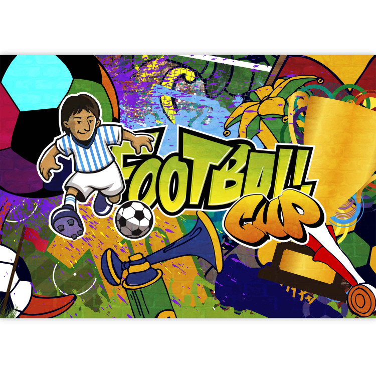 Wall Mural Football Championship - Colorful graffiti about football with a caption 61158 additionalImage 6