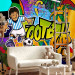 Wall Mural Football Championship - Colorful graffiti about football with a caption 61158 additionalThumb 3