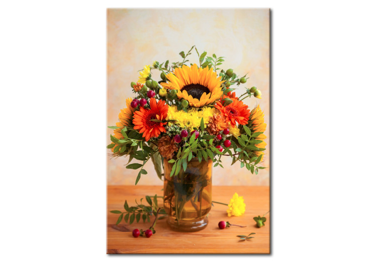 Canvas Autumnal Flowers 93058