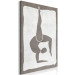 Canvas Gymnastic pose - scandi boho style graphic in grey colours 134168 additionalThumb 2