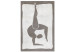 Canvas Gymnastic pose - scandi boho style graphic in grey colours 134168