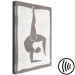 Canvas Gymnastic pose - scandi boho style graphic in grey colours 134168 additionalThumb 6
