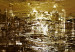 Canvas Golden city architecture - abstraction with imitation texture 135968 additionalThumb 4