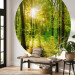 Round wallpaper Deciduous Forest - Spectacular Sunrise Between the Trees 149168 additionalThumb 3