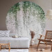 Round wallpaper Pergola of Tranquility - Composition With Ivy on the Wall Background 151468 additionalThumb 2