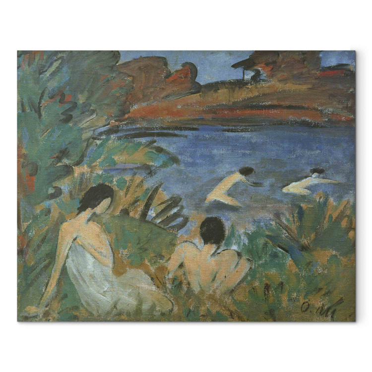 Canvas Pond with Bathers 156668