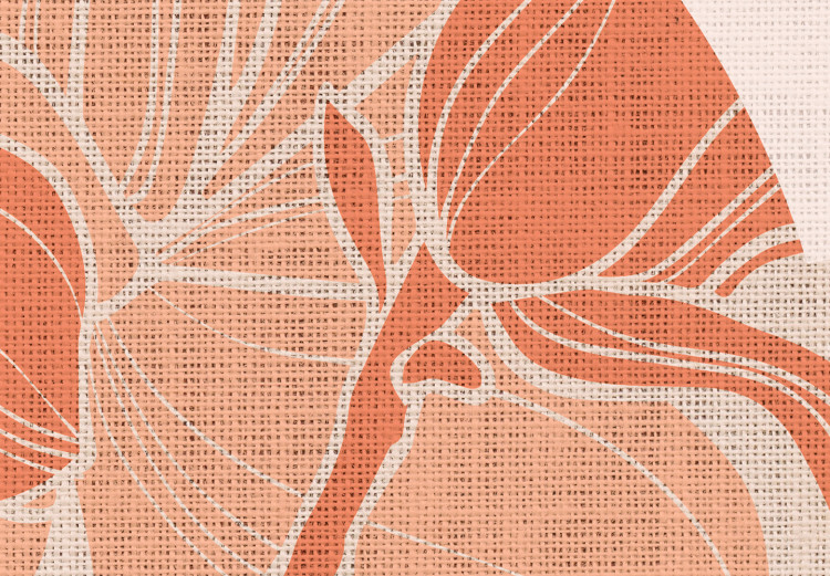 Canvas Canvas magnolia - japandi style orange flower print 123778 additionalImage 4
