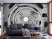 Wall Mural Tunnel of memories - abstract with black and white corridor with 3D effect 127278