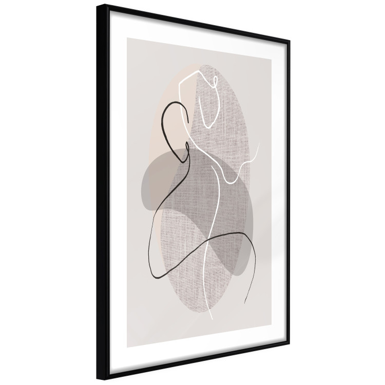 Poster Dance Sensations - abstract line art of silhouettes on light texture 128078 additionalImage 6