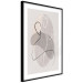 Poster Dance Sensations - abstract line art of silhouettes on light texture 128078 additionalThumb 6