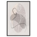 Poster Dance Sensations - abstract line art of silhouettes on light texture 128078 additionalThumb 19