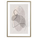 Poster Dance Sensations - abstract line art of silhouettes on light texture 128078 additionalThumb 20