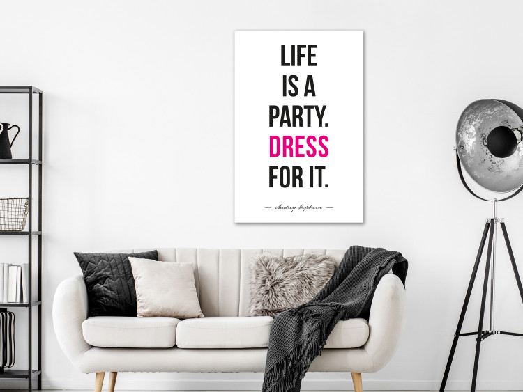 Canvas Life is a party - typographic graphic with an English quote 134178 additionalImage 3