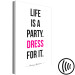 Canvas Life is a party - typographic graphic with an English quote 134178 additionalThumb 6