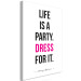 Canvas Life is a party - typographic graphic with an English quote 134178 additionalThumb 2