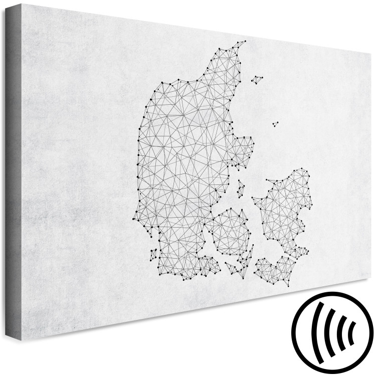 Canvas Network Denmark - Networked Map on a light-gray background 135178 additionalImage 6