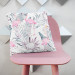 Decorative Microfiber Pillow Flamingos on holiday - floral design with exotic leaves and birds cushions 146878 additionalThumb 3