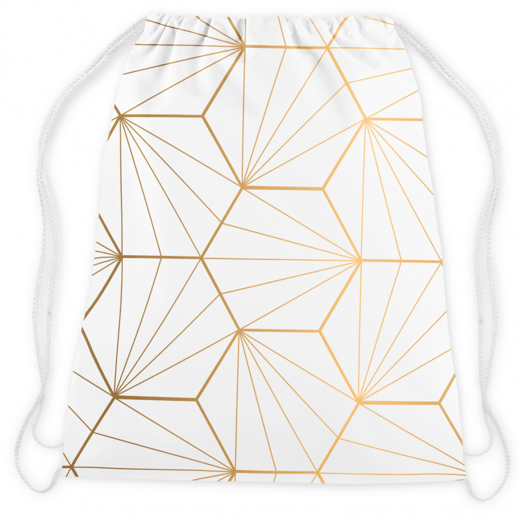 Backpack Gold hexagons - an abstract geometric glamour composition 147378 additionalImage 2