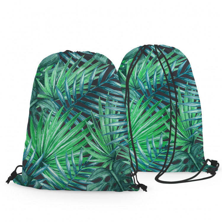 Backpack Palms and leaves - botanical composition, monstera in shades of green 147478 additionalImage 3