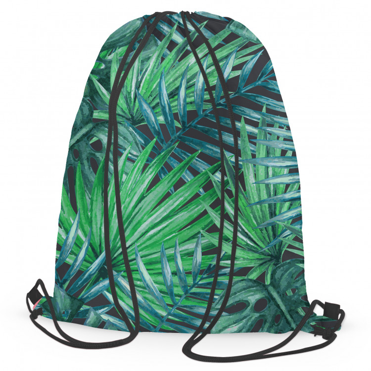 Backpack Palms and leaves - botanical composition, monstera in shades of green 147478