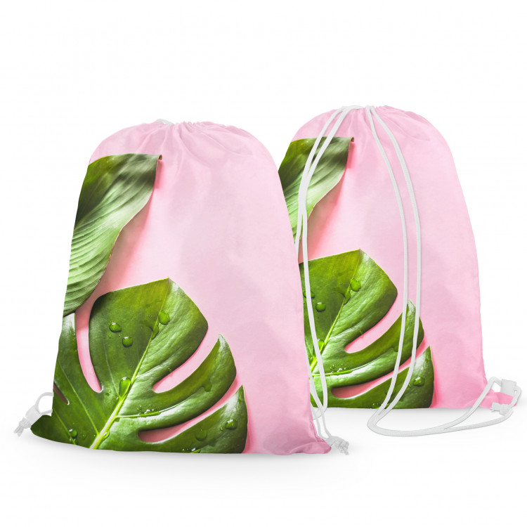 Backpack A sweet combination - a floral composition in greens and pinks 147578 additionalImage 3