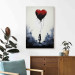 Acrylic Print Flying Balloon - Watercolor Composition in Banksy Style [Glass] 151878 additionalThumb 3
