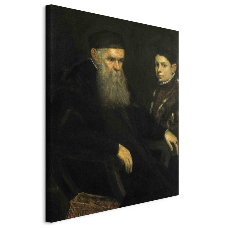 Canvas Portrait of an old man and a boy 154678 additionalImage 2