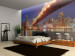 Wall Mural Brooklyn Bridge - Nighttime Architecture of New York Illuminated by Lamps 61578