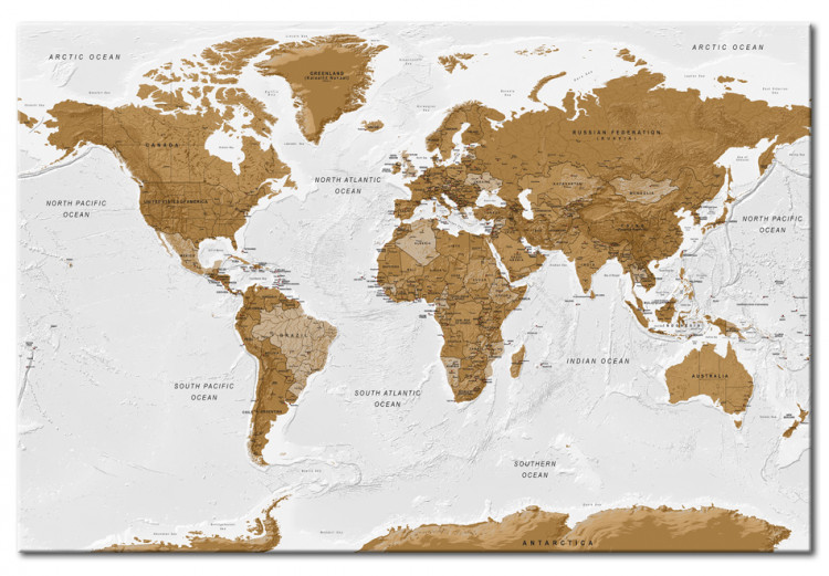 Decorative Pinboard White Poetry [Cork Map] 94578 additionalImage 2