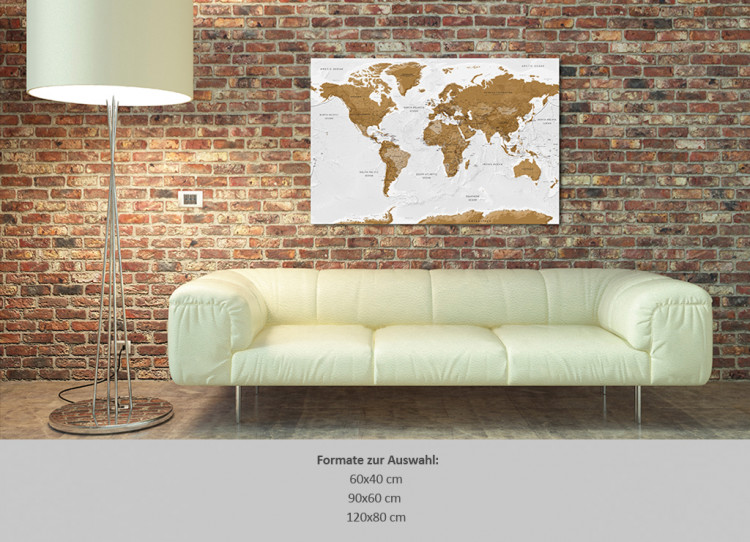 Decorative Pinboard White Poetry [Cork Map] 94578 additionalImage 7